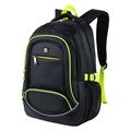 Рюкзак BRAUBERG HIGH SCHOOL универсальный, 3 отделения, "Акцент", черный/салатовый, 46х31х18 см, 270761 270761
