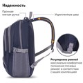 Рюкзак BRAUBERG HIGH SCHOOL универсальный, 3 отделения, "Райдер", синий, 46х31х18 см, 225523 225523