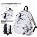 Рюкзак BRAUBERG СИТИ-ФОРМАТ универсальный, "White marble", бело-черный, 41х32х14 см, 229886 229886