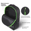 Рюкзак STAFF STRIKE универсальный, 3 кармана, черный с салатовыми деталями, 45х27х12 см, 270785 270785
