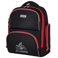 Рюкзак BRAUBERG CLASSIC, легкий каркас, премиум материал, "Motorbike", черный, 37x32х21 см, 270583 270583