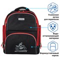 Рюкзак BRAUBERG CLASSIC, легкий каркас, премиум материал, "Motorbike", черный, 37x32х21 см, 270583 270583