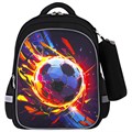 Рюкзак BRAUBERG KIDS MIND с пеналом в комплекте, 2 отделения, "Football", 40х28х18 см, 273178 273178