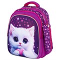 Рюкзак BRAUBERG KIDS MIND с пеналом в комплекте, 2 отделения, "Humble Cat", 40х28х18 см, 273176 273176