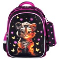 Рюкзак BRAUBERG KIDS MIND с пеналом в комплекте, 2 отделения, "Tiger Cub", 40х28х18 см, 273175 273175