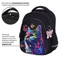 Рюкзак BRAUBERG OPTIMA, 2 отделения, с брелоком, "Butterfly catcher", СВЕТЯЩИЙСЯ, 36х27х18 см, 272097 272097