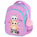 Рюкзак BRAUBERG OPTIMA, 2 отделения, с брелоком, "Funny kittens", 36х27х18 см, 273156 273156