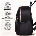 Рюкзак BRAUBERG PODIUM женский, карман-анивор, нейлон, черный, 30х26х12 см, 270814 270814