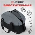 Сумка спортивная HEIKKI BASE (ХЕЙКИ), карман на молнии, черная/темно-серая, 30x44x17 см, 272623 272623