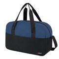 Сумка спортивная HEIKKI BASE (ХЕЙКИ), карман на молнии, черная/темно-синяя, 30x44x17 см, 272622 272622