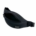 Сумка на пояс HEIKKI RIO (ХЕЙКИ), два отделения, регулируемый ремень, черная, 38х12х8 см, 272614 272614
