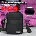 Сумка на плечо HEIKKI COMPACT (ХЕЙКИ) с карманом, черная, 20х16х5 см, 272632 272632