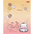 Тетрадь 12 л., HATBER, линия, обложка картон, "Приключения кота Пирожка" (микс в спайке), 067659, 12Т5В2 106254