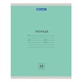 Тетрадь 18 л. BRAUBERG "ЭКО", линия, обложка плотная мелованная бумага, ЗЕЛЕНАЯ ПАСТЕЛЬНАЯ, 105677 105677