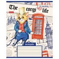Тетрадь 18 л. HATBER клетка, обложка картон, "Корги_LIFE" (5 видов в спайке), 18Т5В1 106544