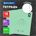 Тетрадь BRAUBERG ВЕЛИКИЕ ИМЕНА, 18 л., линия, плотная бумага 80 г/м2, обложка тонированный офсет, 106979 106979