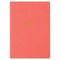 Тетрадь 48 л. в клетку обложка кожзам под лён, сшивка, A5 (147х210мм), КОРАЛЛОВЫЙ, BRAUBERG PASTEL, 403870 403870