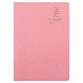 Тетрадь 48 л. в клетку обложка кожзам под рогожку, сшивка, A5 (147х210мм), РОЗОВЫЙ, BRAUBERG HARMONY, 403834 403834