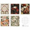 Тетрадь А5 48 л. BRUNO VISCONTI скоба, клетка, Soft Touch, фольга, "BLOOM FLOWERS" (5 видов), 7-48-1277 404989