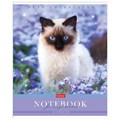 Тетрадь А5 48 л. HATBER скоба, клетка, обложка картон, "Усы, лапы, хвост" (5 видов в спайке), 48Т5В1 404482