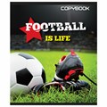 Тетрадь А5, 48 л., BRAUBERG скоба, клетка, выборочный лак, МИРОВОЙ ФУТБОЛ, 402815 402815