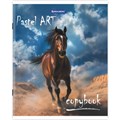 Тетрадь А5, 48 л., BRAUBERG скоба, клетка, металлизированный картон, СВОБОДА, 403041 403041