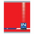 Тетрадь А5, 48 л., BRAUBERG скоба, клетка, обложка картон, "INDAY", 400518 400518