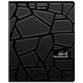 Тетрадь А5, 48 л., BRAUBERG, скоба, клетка, матовая ламинация, выборочный лак, "Black" (микс в спайке), 404375 404375