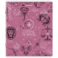 Тетрадь А5, 48 л., BRAUBERG, скоба, клетка, матовая ламинация, фольга, "Zodiac Symbol" (микс в спайке), 404369 404369