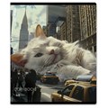 Тетрадь А5, 48 л., ERICH KRAUSE, скоба, клетка, глянцевая ламинация, "Big City Cats" (микс в спайке), 63317 405273