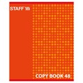 Тетрадь А5, 48 л., STAFF, скоба, клетка, офсет №2 ЭКОНОМ, обложка картон, "ОДИН ЦВЕТ" (точки), 402782 402782