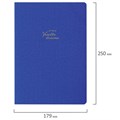 Тетрадь 60 л. в клетку обложка кожзам под лён, сшивка, В5 (179х250мм), СИНИЙ, BRAUBERG PASTEL, 403875 403875