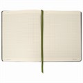 Тетрадь А5 (168х208 мм), 80 л., сшивка, клетка, под кожу, бумага 70 г/м2, фольга, BRAUBERG VISTA, "Avocado", 403919 403919