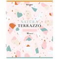 Тетрадь А5, 96 л., BRAUBERG, скоба, клетка, TWIN-лак, "Natura Terrazzo", 404431 404431