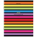 Тетрадь А5, 96 л., BRAUBERG, скоба, клетка, глянцевая ламинация, "Color Stripes", 404430 404430