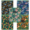 Тетрадь А5, 96 л., BRAUBERG, скоба, клетка, глянцевая ламинация, "Wild Flowers", 404429 404429