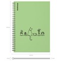 Тетрадь обложка пластик, А5, 80 л., спираль, клетка, ErichKrause, "Cats оливковый" (1 вид), 59527 405271