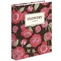 Тетрадь на кольцах А5 (175х215 мм), 160 листов, твердый картон, клетка, BRAUBERG, Flowers, 404090 404090