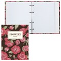 Тетрадь на кольцах А5 (175х215 мм), 160 листов, твердый картон, клетка, BRAUBERG, Flowers, 404090 404090