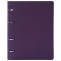 Тетрадь на кольцах А5 (180х220 мм), 120 листов, под кожу, клетка, BRAUBERG "Joy", фиолетовый/светло-фиолетовый, 129989 129989
