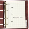 Тетрадь на кольцах А5 (180х220 мм), 120 листов, под кожу, клетка, BRAUBERG "Main", коричневый, 401710 401710