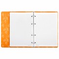 Тетрадь на кольцах А5 160х212 мм, 120 листов, картон, выборочный лак, клетка, BRAUBERG, "Flowers", 404729 404729