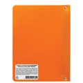 Тетрадь на кольцах А5 160х215 мм, 80 л., пластик, клетка, BRAUBERG, "Оранжевый", 403253 403253
