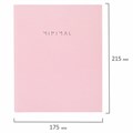 Тетрадь на кольцах А5 175х215 мм, 120 л., твердый картон, матовая ламинация, клетка, BRAUBERG "Minimal pink", 404998 404998