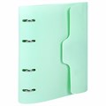 Тетрадь на кольцах А5 175х220 мм, 120 л., пластик, на липучке, с разделителями, BRAUBERG, Мятный, 404638 404638