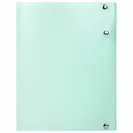 Тетрадь на кольцах А5 175х220 мм, 120 л., пластик, на липучке, с разделителями, BRAUBERG, Мятный, 404638 404638