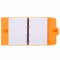 Тетрадь на кольцах А5 175х220 мм, 120 л., пластик, на липучке, с разделителями, BRAUBERG, Оранжевый, 404636 404636
