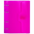 Тетрадь на кольцах А5 175х220 мм, 120 л., пластик, на липучке, с разделителями, BRAUBERG, Розовый, 404635 404635
