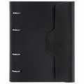 Тетрадь на кольцах А5 175х220 мм, 120 л., пластик, на липучке, с разделителями, BRAUBERG, Черный, 404637 404637
