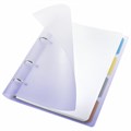 Тетрадь на кольцах А5 175х220 мм, 120 л., пластик, с разделителями, BRAUBERG, Фиолетовый, 404627 404627